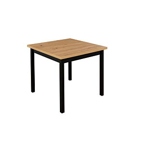 Table à Manger MAX avec piètement Noir - Noyer Clair