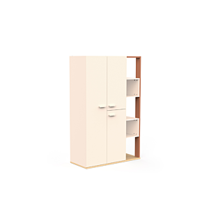 Armoire CAMILLIA 3 Portes Et 5 Niches - Beige