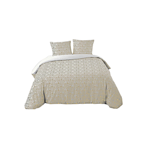 Parure De Lit 3 Pièces 240x220cm ALLOVER GEOR - Beige Promos printemps