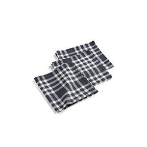 Lot De 3 Serviettes De Table - Noir Nappe et serviettes
