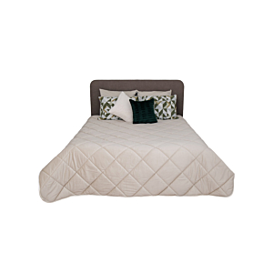 Couette Velvet Uni 260X240Cm - Beige Textile