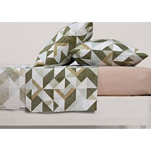 Drap Plat Asymetry 220X240Cm - Vert