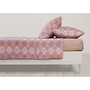 Drap Plat Wavy Flanelle 260X240Cm - Rose