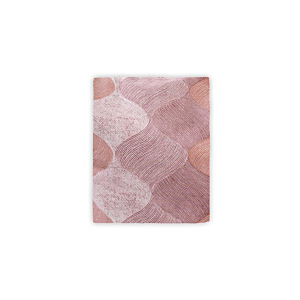 Drap Plat Wavy Flanelle 220X240Cm - Rose Textile