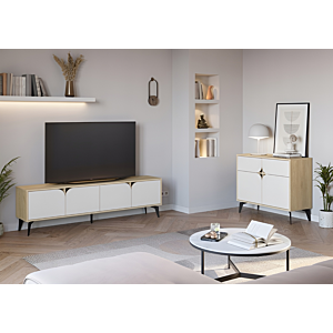 Commode NOLA 2 Portes - Blanc