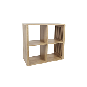 Rangement Modulable 4 Cases KLAUS - Marron Soldes été vague 2