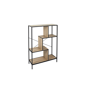 Étagère EDISON 80x30x113cm - Beige / Noir Étagères et bibliothèques rangements