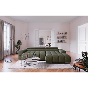 Canapé d'angle ORION Avec Fonction Relax - Vert Foncé