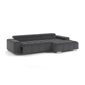 Canapé D'Angle ORION Avec Fonction Relax - Gris Foncé