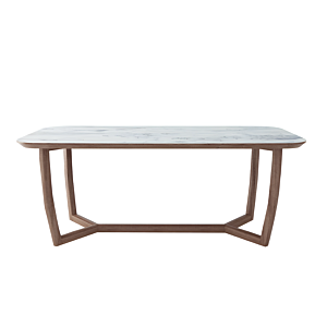 Table À Manger Fixe LIONTE - Blanc Soldes été vague 2