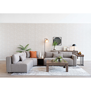 Salon NEW RYAD Toile Avec Table De Coin - Beige