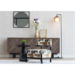 Fauteuil Fashion Aux Motifs Patchwork - Vert / Marron