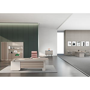 Bureau Présidentiel VEGA PRO - Chêne / Beige
