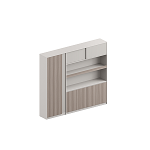 Élément Haut VEGA PRO 4 Portes - Chêne / Beige Rangement professionnel