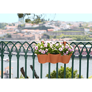 Pot Balcon Capri Triple 54cm - Jaune miel