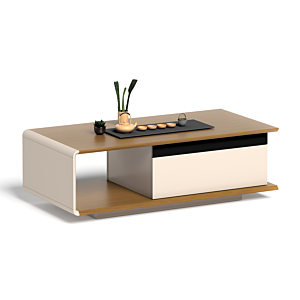 TABLE BASSE MAJESTY - Marron / Beige Table basse d'accueil