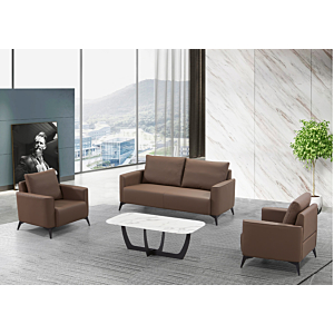 Pack Salon De Bureau Essentiel 3+1+1 - Marron