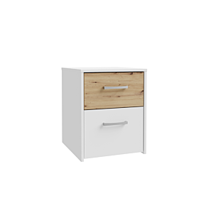 TABLE DE CHEVET CULGOA – Chêne / Blanc