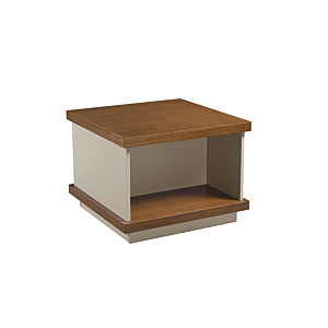 TABLE CAFE CASCADE VENEER - Marron / Taupe Table basse d'accueil