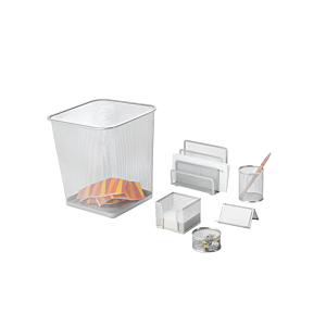 Set de 6 pièces d'accessoires de bureau - Argenté Décorations