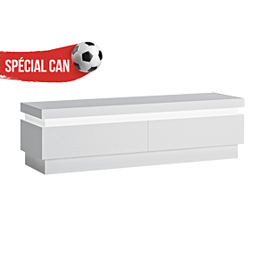 Meuble Tv White Lyon Avec 2 Tiroir - Blanc