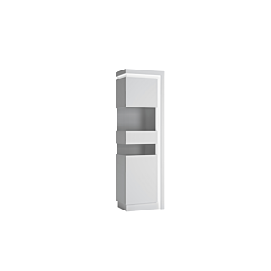 Vitrine WHITE LYON Droite avec 1 porte - Blanc