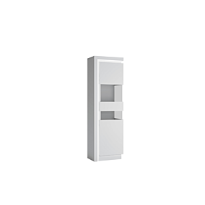 Vitrine WHITE LYON Avec 1 porte Gauche - Blanc