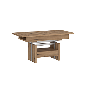 TABLE BASSE CORTADO ajustable avec 1 tiroir - Marron
