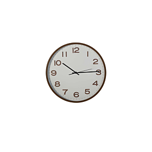 HORLOGE MURALE 40.7x4.5cm - Marron Décorations