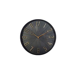 HORLOGE MURALE 30.6x30.6x4.5cm - Noir Décorations