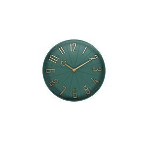 HORLOGE MURALE 30.6x30.6x4.5cm - Vert Décorations