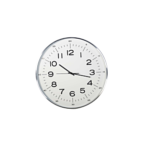 HORLOGE MURALE53.5x5.5 cm - Blanc / Argenté Décorations