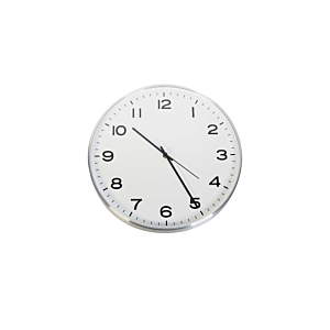 HORLOGE MURALE 40x4.7cm - Blanc / Argenté Décorations