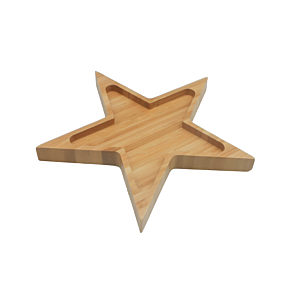 Plateau Étoile Bambou - Beige Art de la table