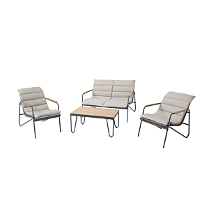 SET JARDIN EASY + TABLE BASSE - Gris Vente Flash