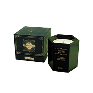 BOUGIE PARFUMÉE EN VERRE HEXAGONALE - Vert Promos printemps