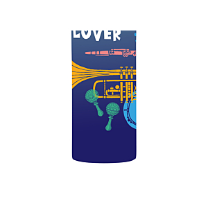 Bouteille d'eau 750 ml dégradée motif Amateur de jazz - Multicouleur