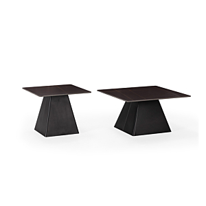 Set De 2 Tables Basses Carrées MERVE - Noir