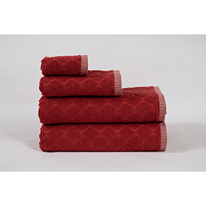 Serviette Jaquard 50X90 Cm - Bordeaux