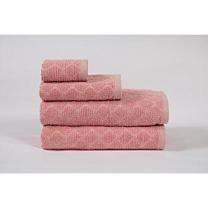 Serviette Invité Jaquard 30X50 Cm - Rose