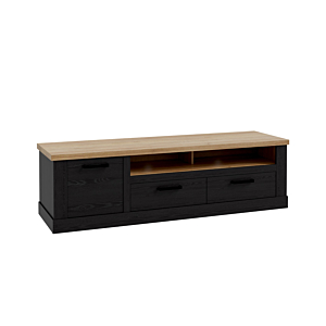 GRAND MEUBLE TV BLACK DURO- Chêne / Noir Soldes été