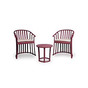 Set De Balcon NEW RAFF Avec Fauteuils Et Table - Bordeaux