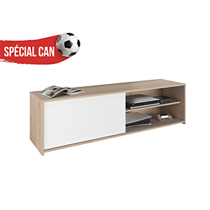 Meuble Tv Tomy - Chêne / Blanc