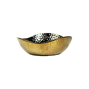 PLAT DECORATIF AURORA EN CERAMIQUE – DORÉ