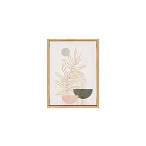 TABLEAU FLORAL DORE AVEC CADRE 18x24x2,3 - Multicouleur Soldes été vague 2