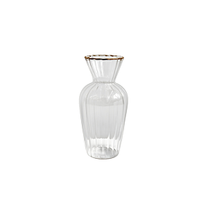 VASE ORION + BORDURE DORÉE 7.5x7.5x15CM - DORÉ Vases