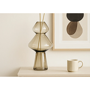 VASE CHAMPIGNON 16x16x29.5CM - MARRON