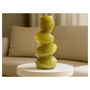 VASE EQUILIBRE 14.5x9.5x31CM - MARRON