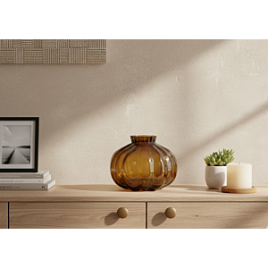 VASE LA COURGE 22x22x15CM - MARRON