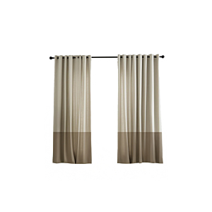 Rideau Effet Lin - Taupe Textile